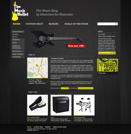 Music Outlet Photoshop Mockup