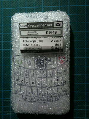 Skyscanner mobile website: device prototyping